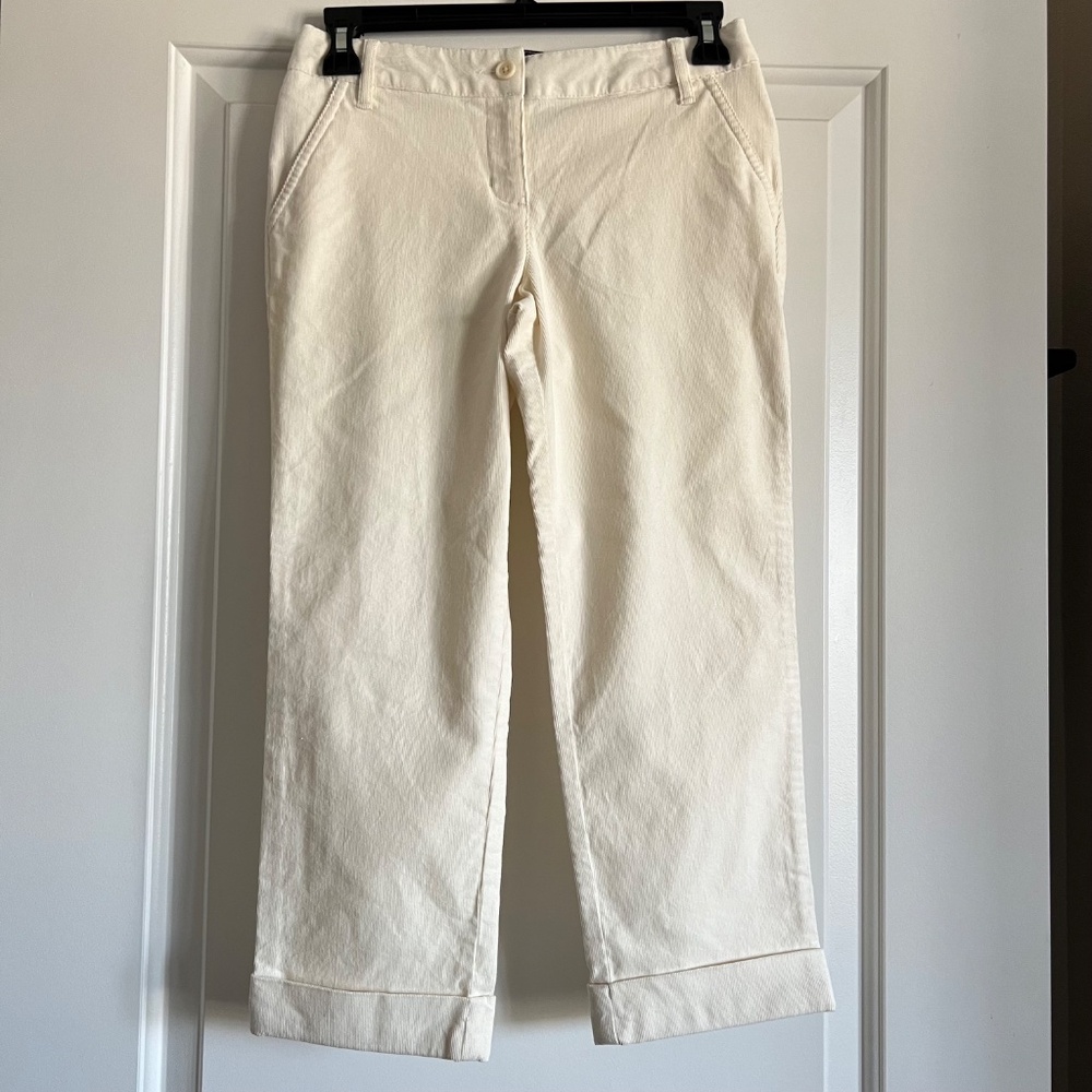 NWOT Talbots Kids Corduroy Trouser Ivory size 12